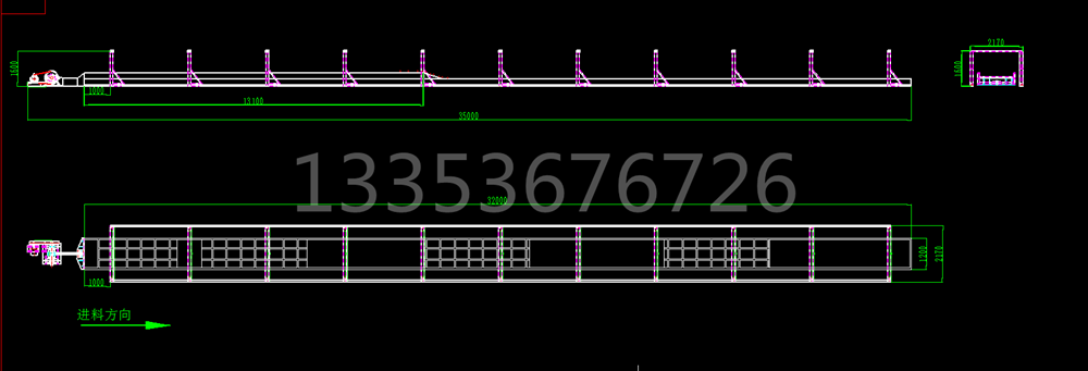 粉墻沙平面往復(fù)篩篩頭圖紙 粉墻沙平面往復(fù)篩篩頭圖紙
